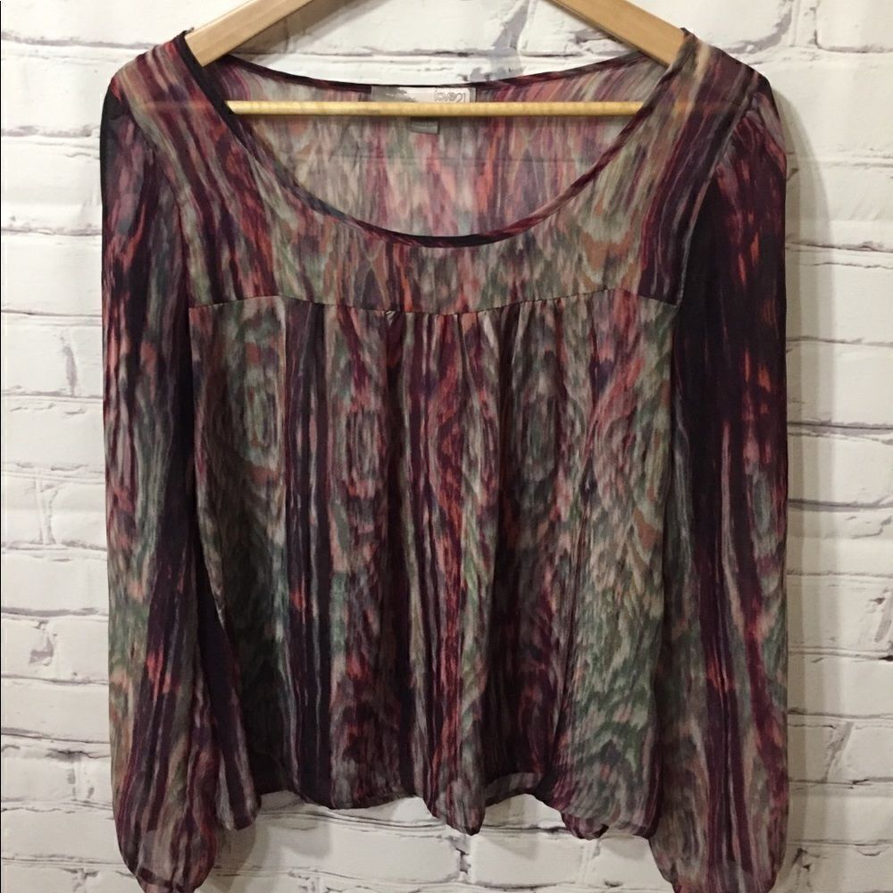 Love 21 large flowy sheer top